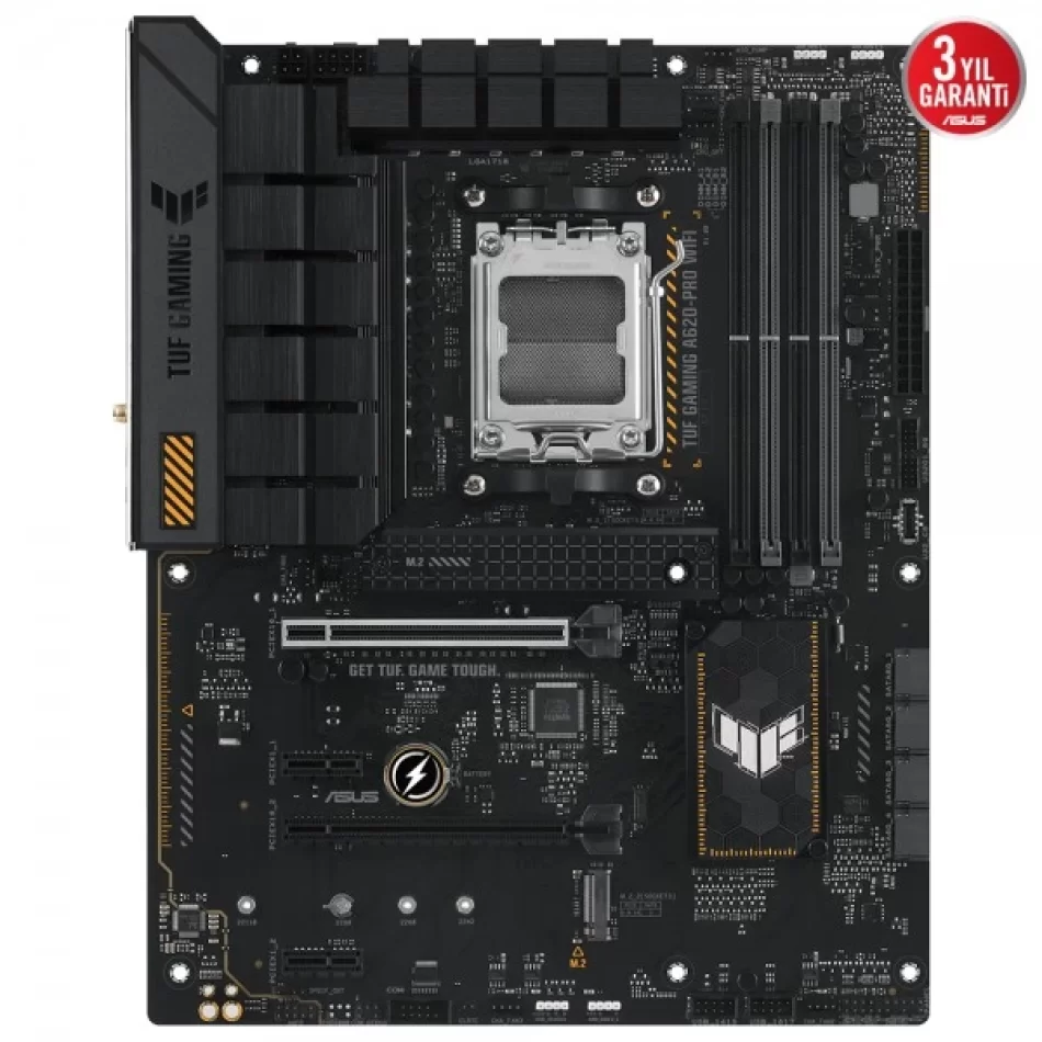 ASUS TUF GAMING A620-PRO WIFI 7600MHz(OC) DDR5 AMD Soket AM5 ATX Anakart