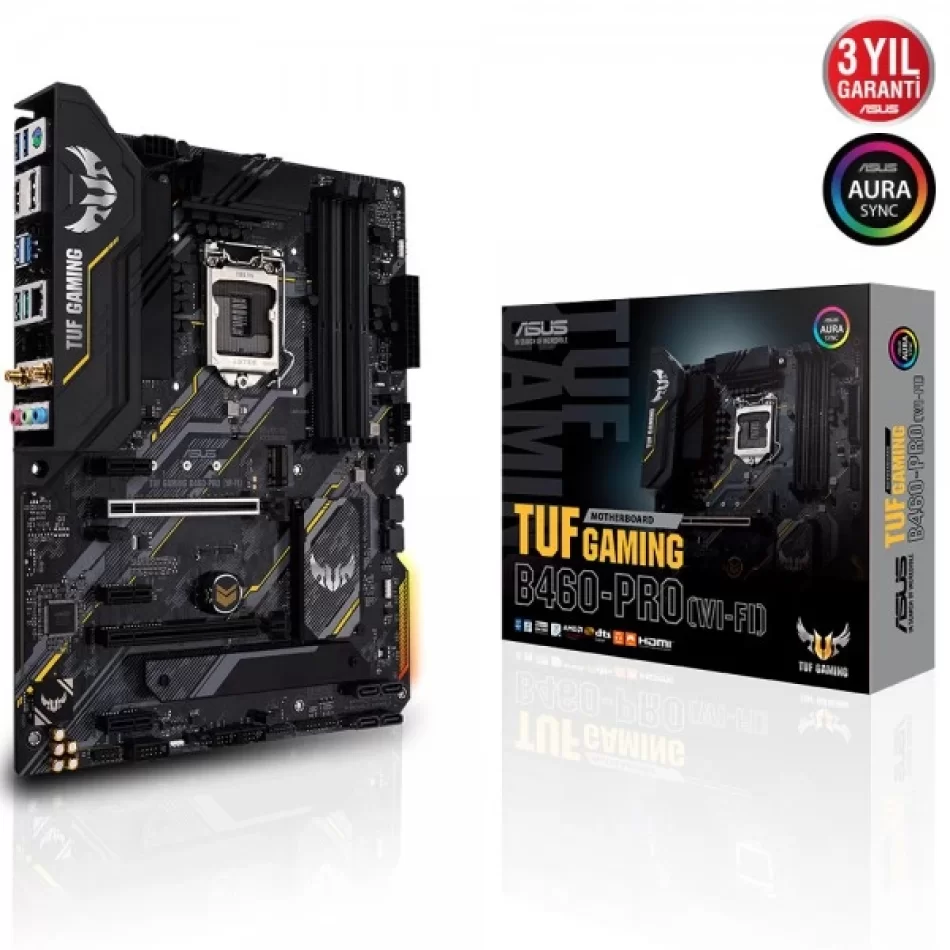 ASUS TUF GAMING B460-PRO WI-FI 2933MHz DDR4 Intel Soket 1200 ATX Anakart