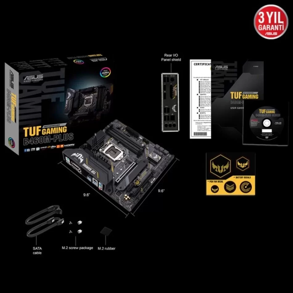 ASUS TUF GAMING B460M-PLUS 2933MHz DDR4 Intel Soket 1200 ATX Anakart