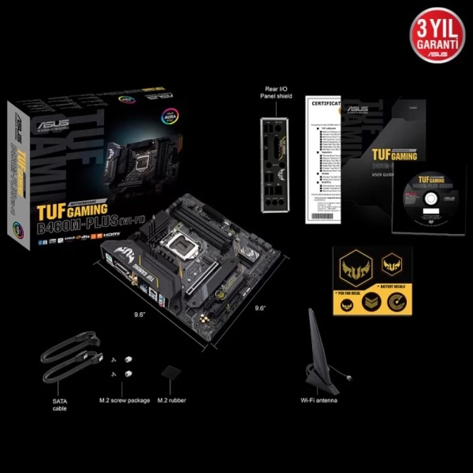 ASUS TUF GAMING B460M-PLUS WI-FI 2933MHz DDR4 Intel Soket 1200 ATX Anakart