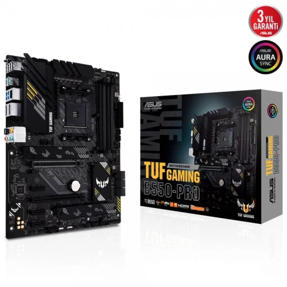 ASUS TUF GAMING B550-PRO AMD 5100MHz(OC) DDR4 AMD Soket AM4 ATX Anakart