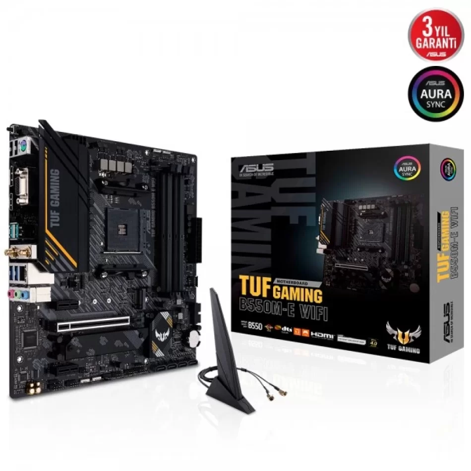 ASUS TUF GAMING B550M-E WIFI 4866MHz(OC) DDR4 AMD Soket AM4 mATX Anakart