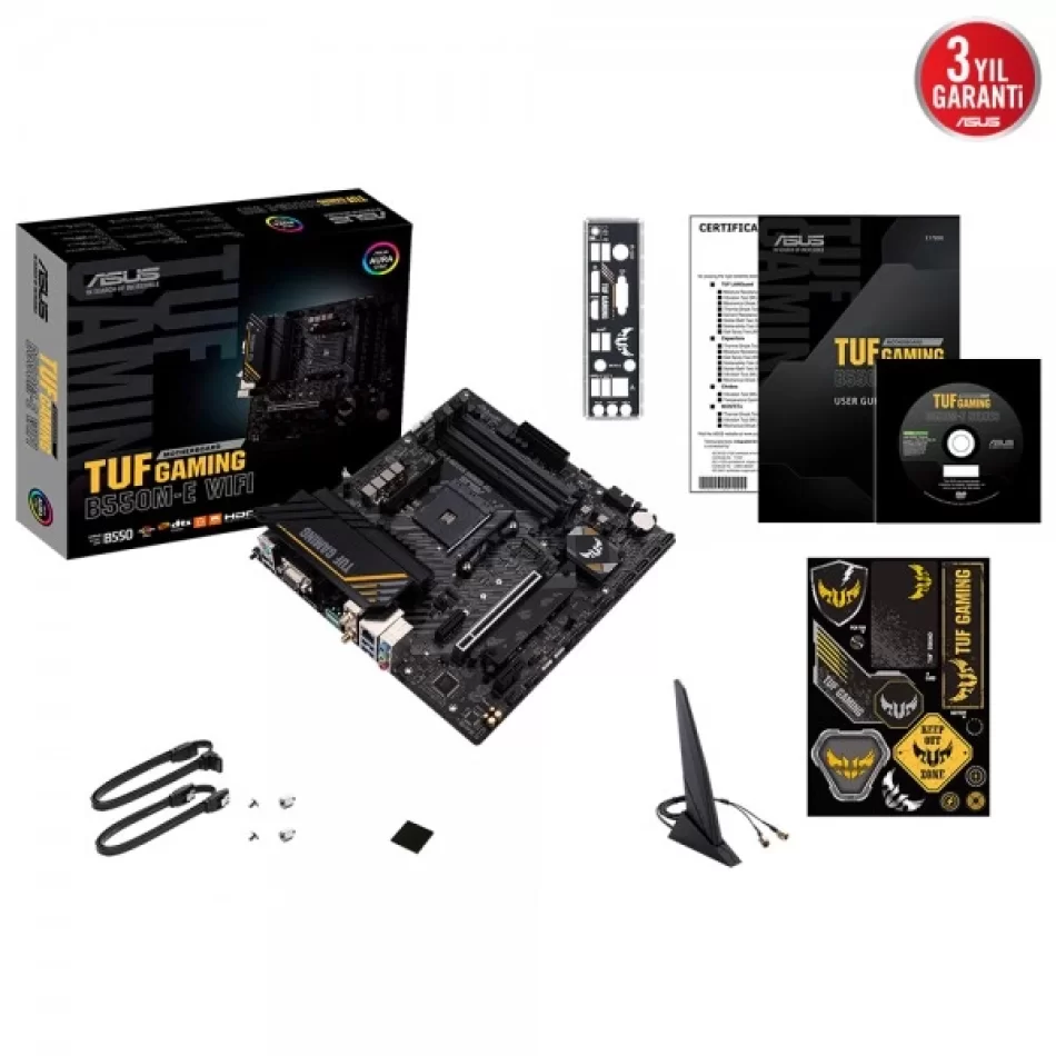 ASUS TUF GAMING B550M-E WIFI 4866MHz(OC) DDR4 AMD Soket AM4 mATX Anakart