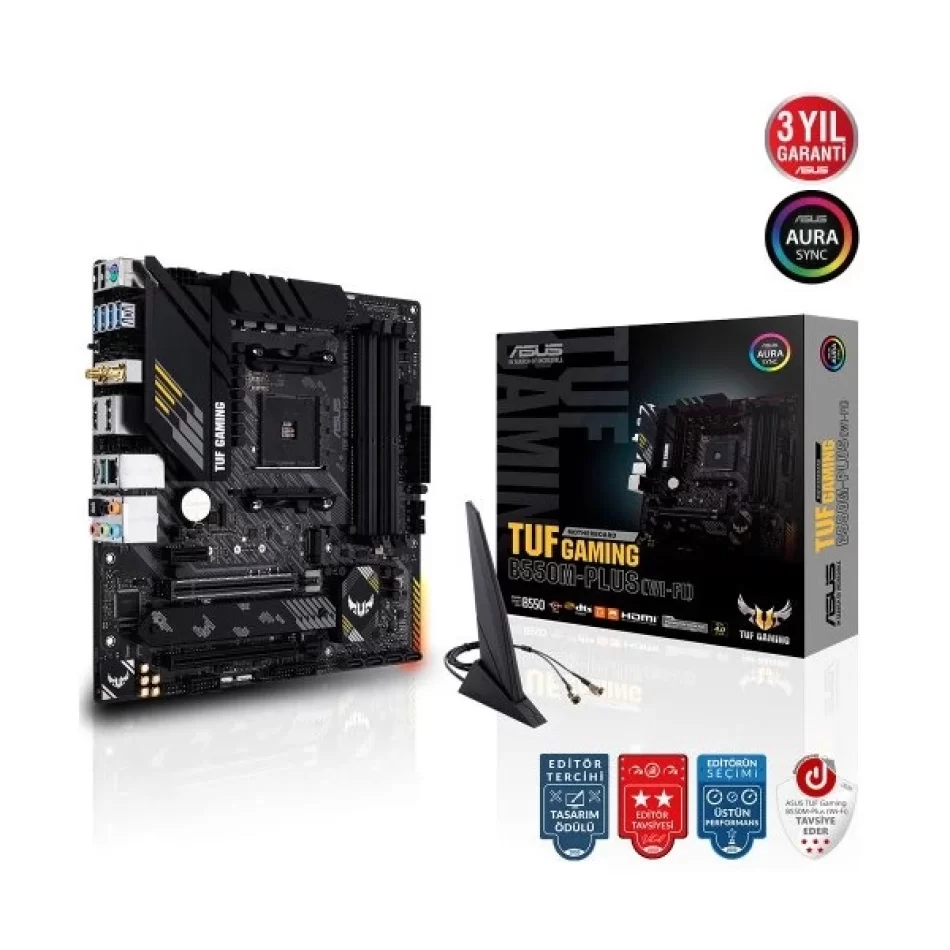 ASUS TUF GAMING B550M-PLUS WiFi II 4600MHz(OC) DDR4 AMD Soket AM4 mATX Anakart