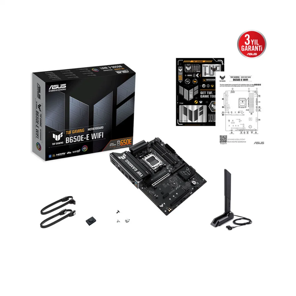ASUS TUF Gaming B650E-E WIFI 8000MHz(OC) DDR5 AMD Soket AM5 ATX Anakart