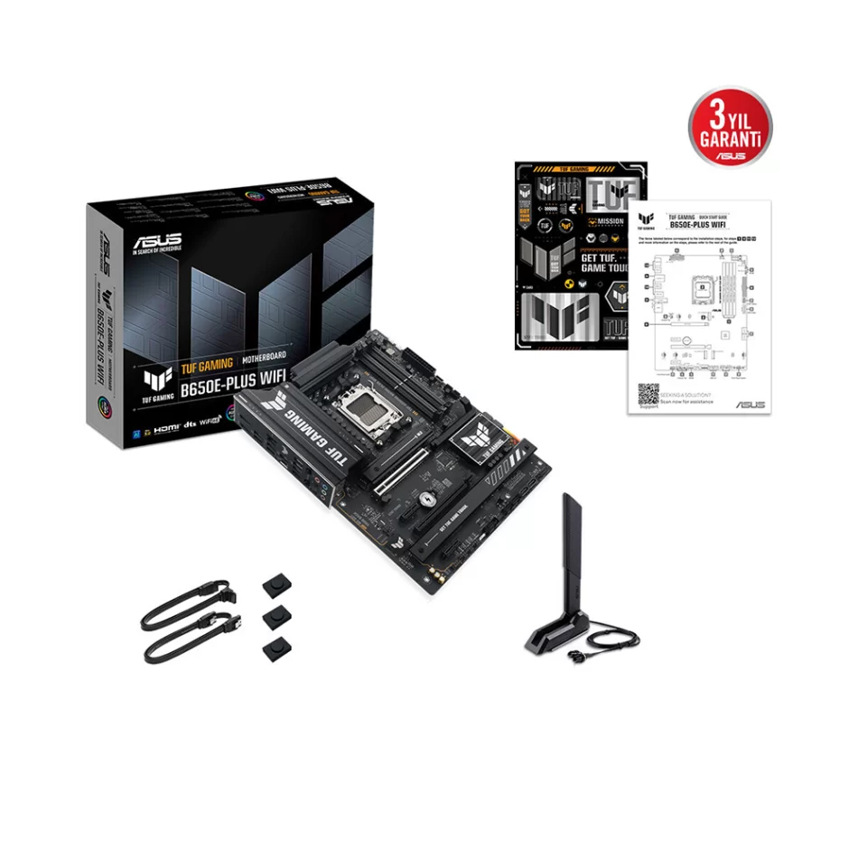 ASUS TUF Gaming B650E PLUS WIFI 8000MHz(OC) DDR5 AMD Soket AM5 ATX Anakart