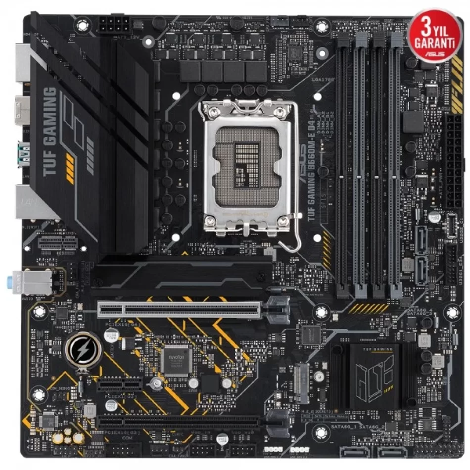 ASUS TUF GAMING B660M-E D4 5333MHz(OC) DDR4 Intel Soket 1700 mATX Anakart