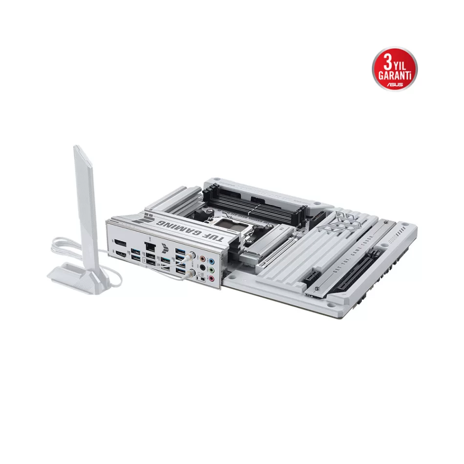 ASUS TUF Gaming B850M-BTF WIFI White 8000MHz(OC) DDR5 AMD Soket AM5 Beyaz ATX Anakart