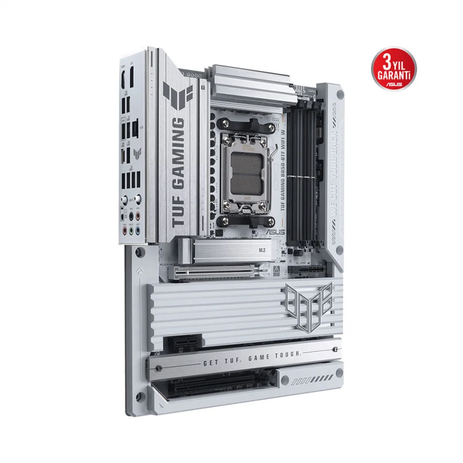 ASUS TUF Gaming B850M-BTF WIFI White 8000MHz(OC) DDR5 AMD Soket AM5 Beyaz ATX Anakart