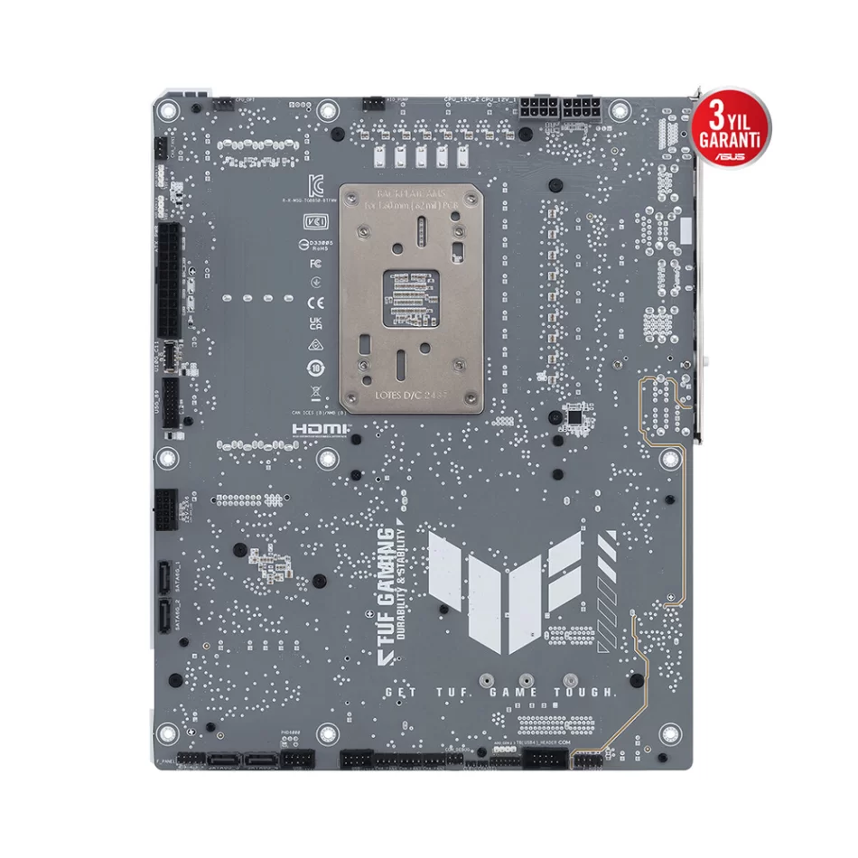 ASUS TUF Gaming B850M-BTF WIFI White 8000MHz(OC) DDR5 AMD Soket AM5 Beyaz ATX Anakart
