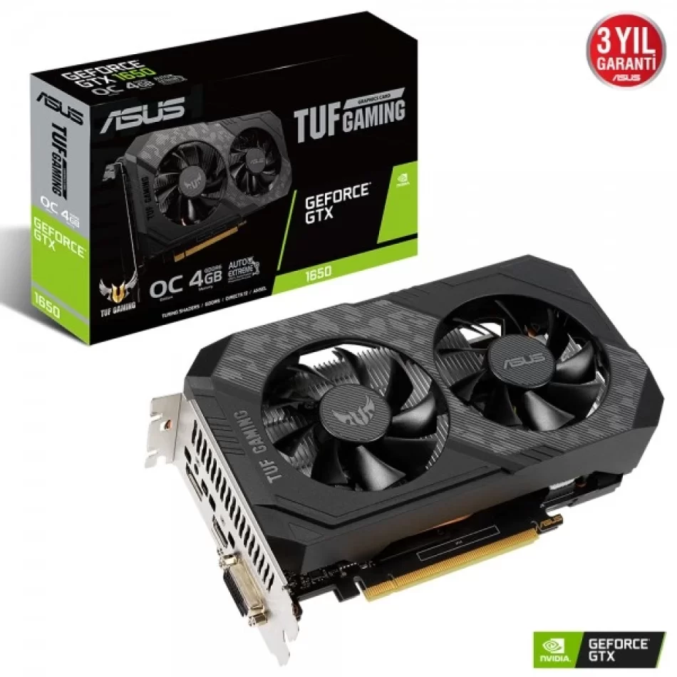 ASUS TUF Gaming GeForce GTX 1650 OC P 4 GB GDDR6 128Bit NVIDIA Ekran Kartı