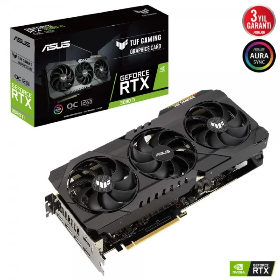 ASUS TUF Gaming GeForce RTX 3080 Ti OC 12 GB GDDR6X 384Bit DX12 NVIDIA DLSS Ekran Kartı