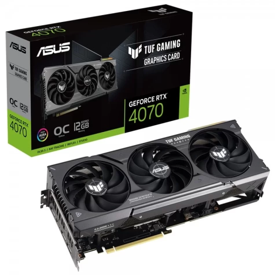 ASUS TUF Gaming GeForce RTX 4070 OC 12 GB GDDR6X 192Bit DX12 NVIDIA DLSS 3 Ekran Kartı