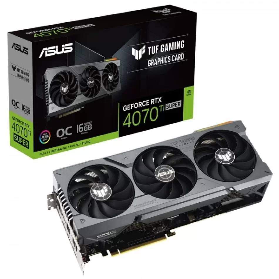 ASUS TUF Gaming GeForce RTX 4070 Ti Super OC 16 GB GDDR6X 256Bit DX12 NVIDIA DLSS 3 Ekran Kartı