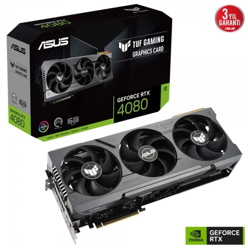 ASUS TUF Gaming GeForce RTX 4080 16 GB GDDR6X 256Bit DX12 NVIDIA DLSS 3 Ekran Kartı