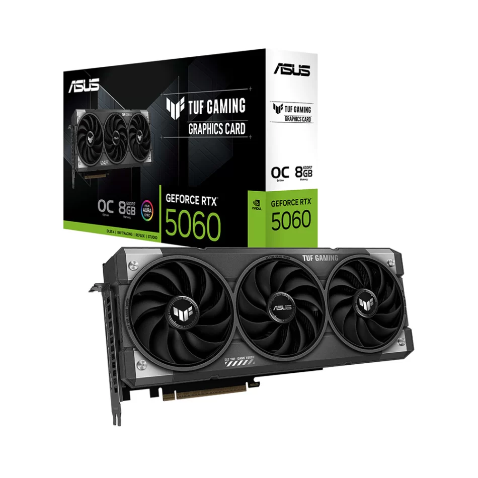 ASUS TUF Gaming GeForce RTX 5060 OC Edition 8GB GDDR7 128 Bit NVIDIA DLSS 4 Ekran Kartı