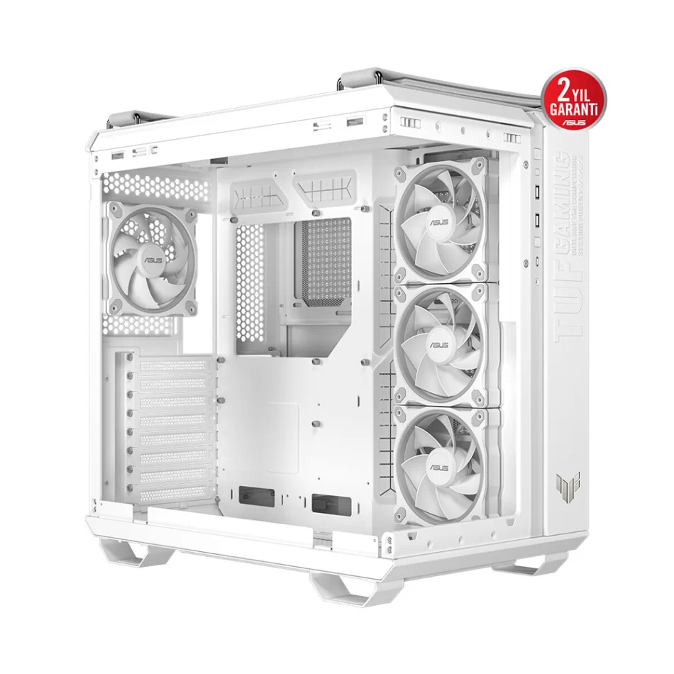 ASUS TUF Gaming GT502 Horizon ARGB White Çift Odalı 4X Fanlı Mid-Tower ATX Beyaz Bilgisayar Kasası