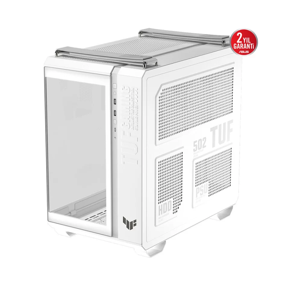ASUS TUF Gaming GT502 Horizon ARGB White Çift Odalı 4X Fanlı Mid-Tower ATX Beyaz Bilgisayar Kasası
