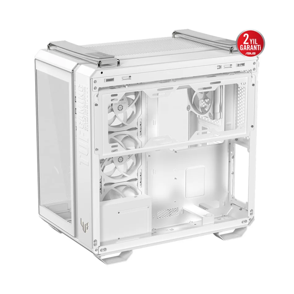 ASUS TUF Gaming GT502 Horizon ARGB White Çift Odalı 4X Fanlı Mid-Tower ATX Beyaz Bilgisayar Kasası