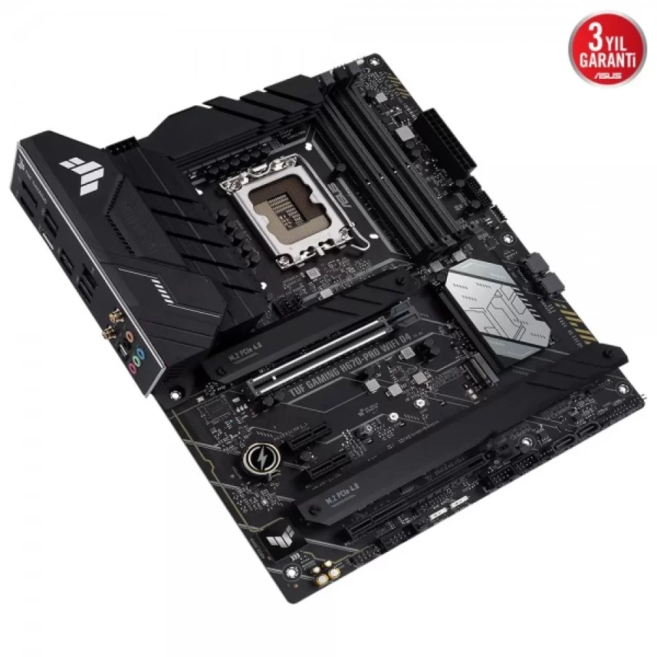 ASUS TUF GAMING H670-PRO WIFI D4 5333MHz(OC) DDR4 Intel Soket 1700 ATX Anakart