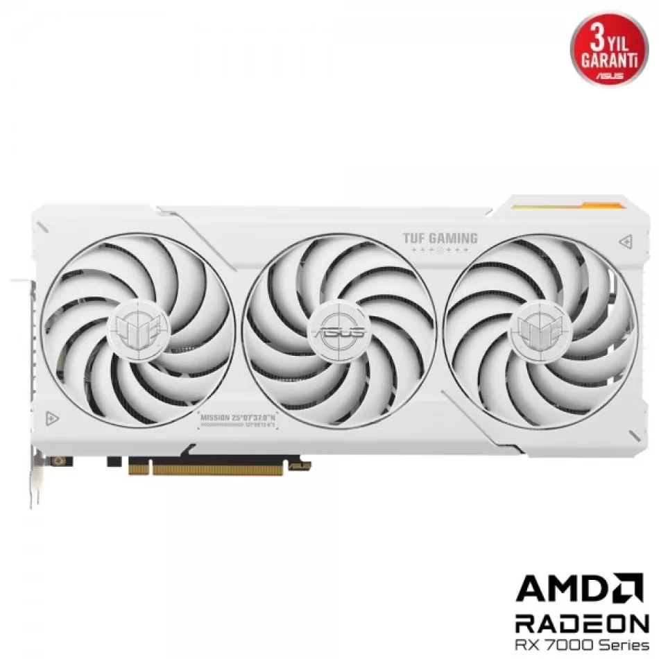 ASUS TUF Gaming Radeon RX 7800 XT OC White 16 GB GDDR6 256Bit DX12 AMD Beyaz Ekran Kartı