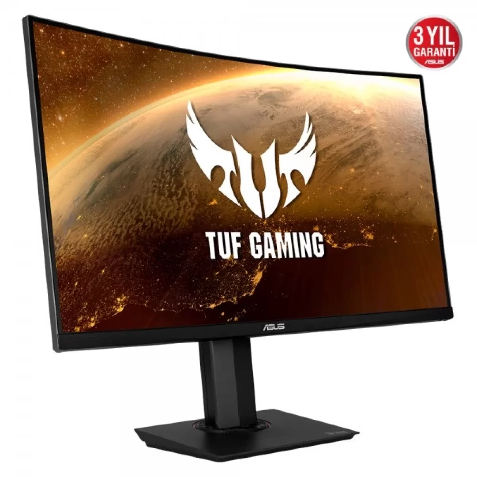 ASUS TUF GAMING VG32VQR 31,5 VA KAVISLI FREESYNC 2560x1440 1MS(MPRT) 165HZ DP HDMI MM VESA 3YIL EYECARE FLICKER-FREE DUSUK MAVI ISIK YÜKSEKLİK AYARI TEŞHİR OUTLET MONİTÖR 2 Yıl garanti