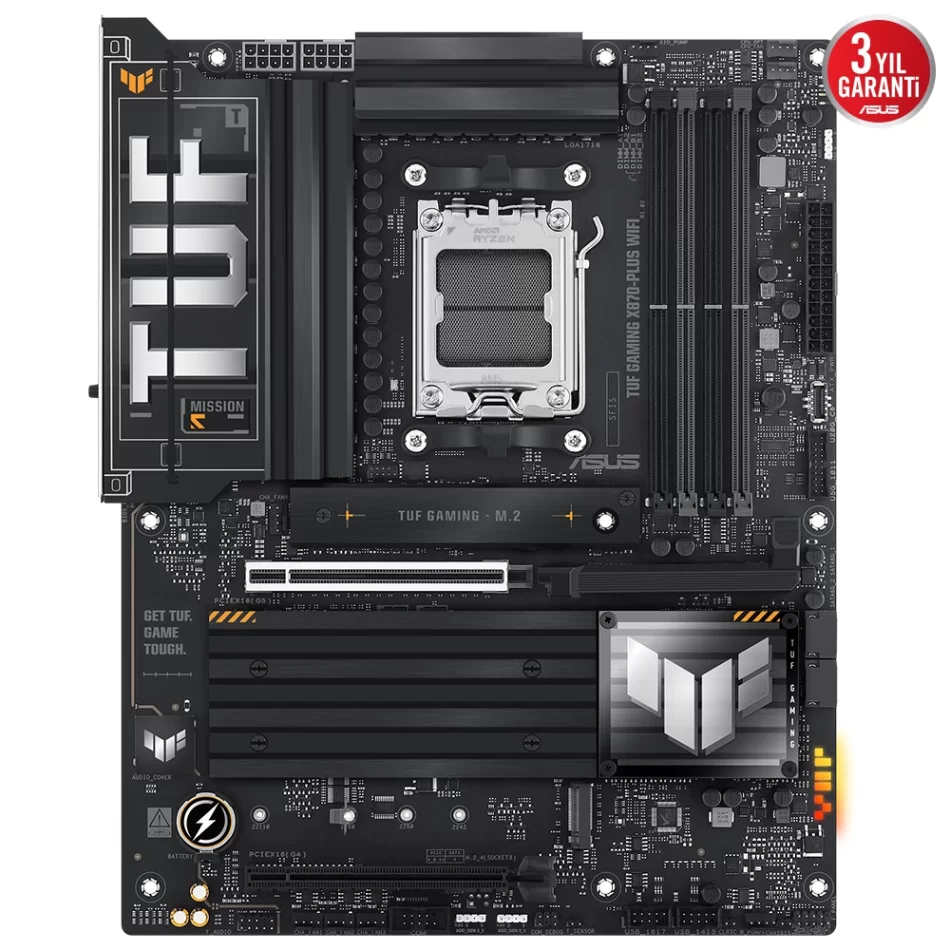 ASUS TUF Gaming X870-PLUS WIFI 8000MHz(OC) DDR5 AMD Soket AM5 ATX Anakart