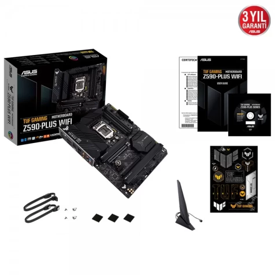 ASUS TUF GAMING Z590-PLUS WIFI 5133MHz(OC) DDR4 Intel Soket 1200 ATX Anakart