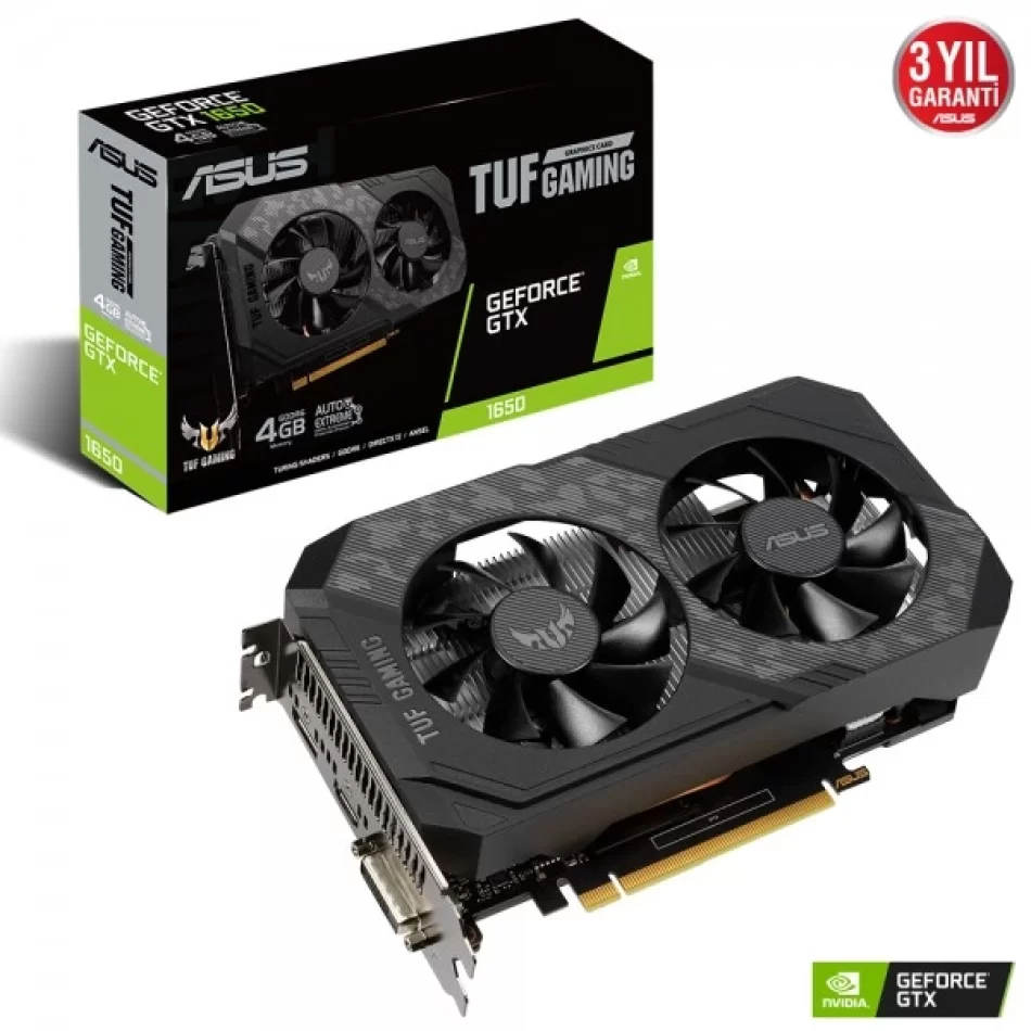 ASUS TUF GeForce GTX 1650 P 4 GB GDDR6 128Bit DX12 NVIDIA Ekran Kartı