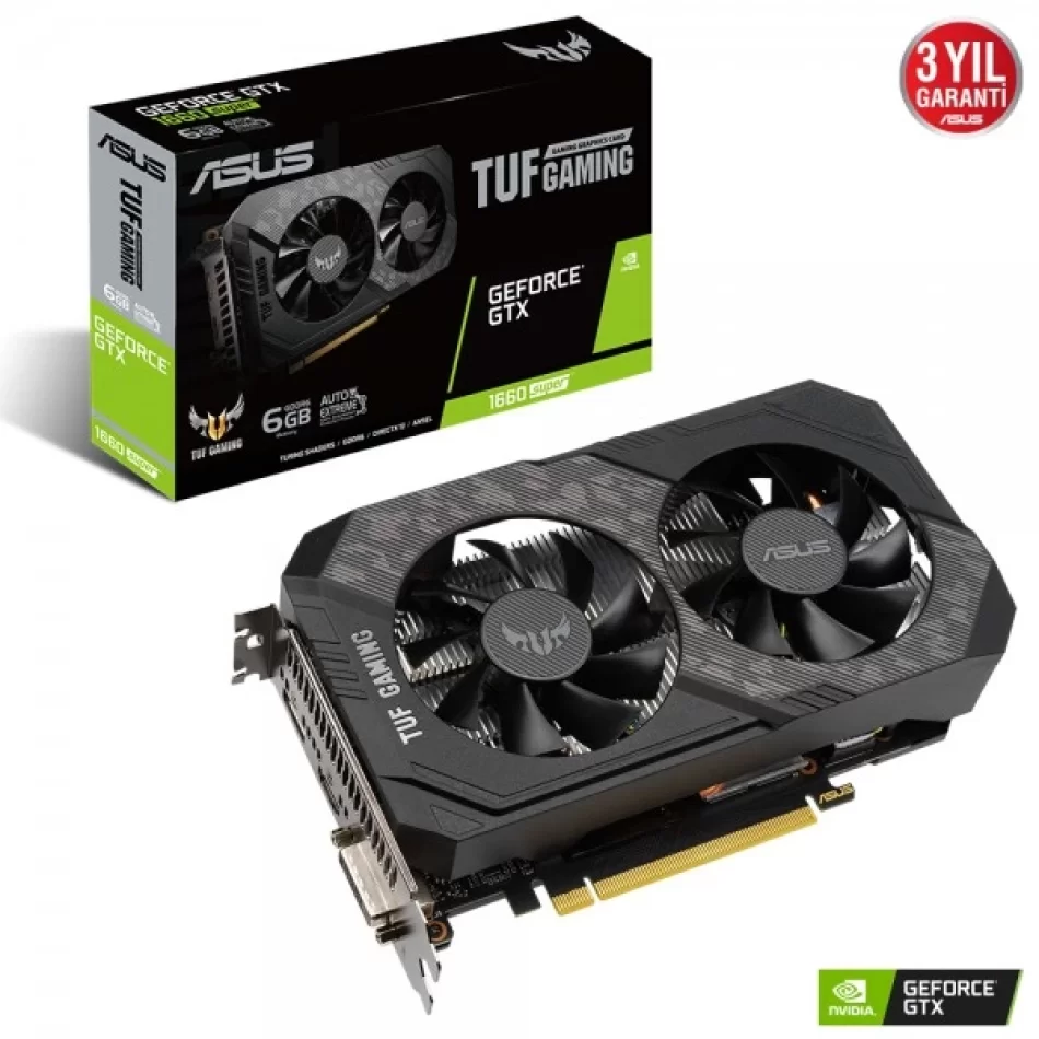 ASUS TUF GeForce GTX 1660 Super 6GB GDDR6 192Bit DX12 NVIDIA Ekran Kartı