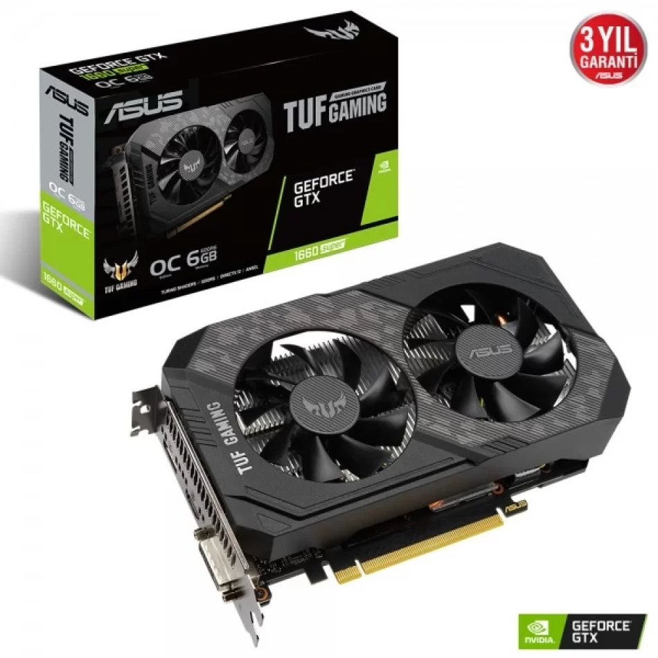 ASUS TUF GeForce GTX 1660 Super OC 6GB GDDR6 192Bit NVIDIA Ekran Kartı