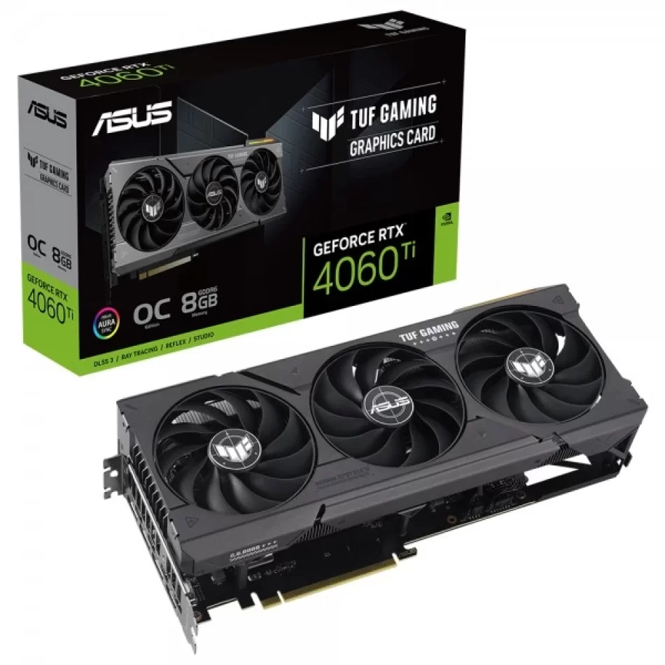 ASUS TUF GeForce RTX 4060 Ti OC 8GB GDDR6 128bit DX12 NVIDIA DLSS 3 Ekran Kartı