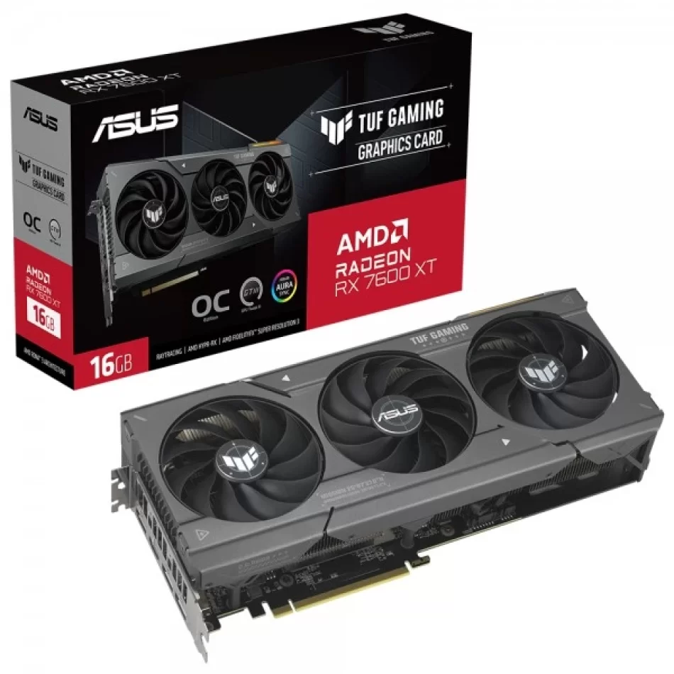 ASUS TUF Radeon RX 7600 XT OC 16GB GDDR6 128bit DX12 AMD Ekran Kartı