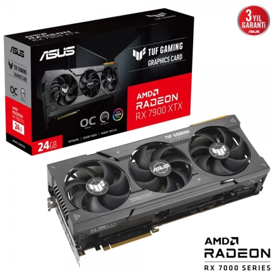 ASUS TUF Radeon RX 7900 XTX OC 24 GB GDDR6 384Bit DX12 AMD Ekran Kartı