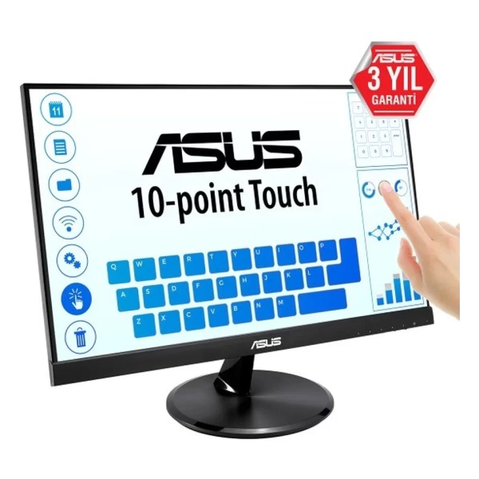 ASUS 21.5 VT229H Touch 60Hz 5ms Eye Care HDMI VGA 1080p IPS LED Dokunmatik Monitör