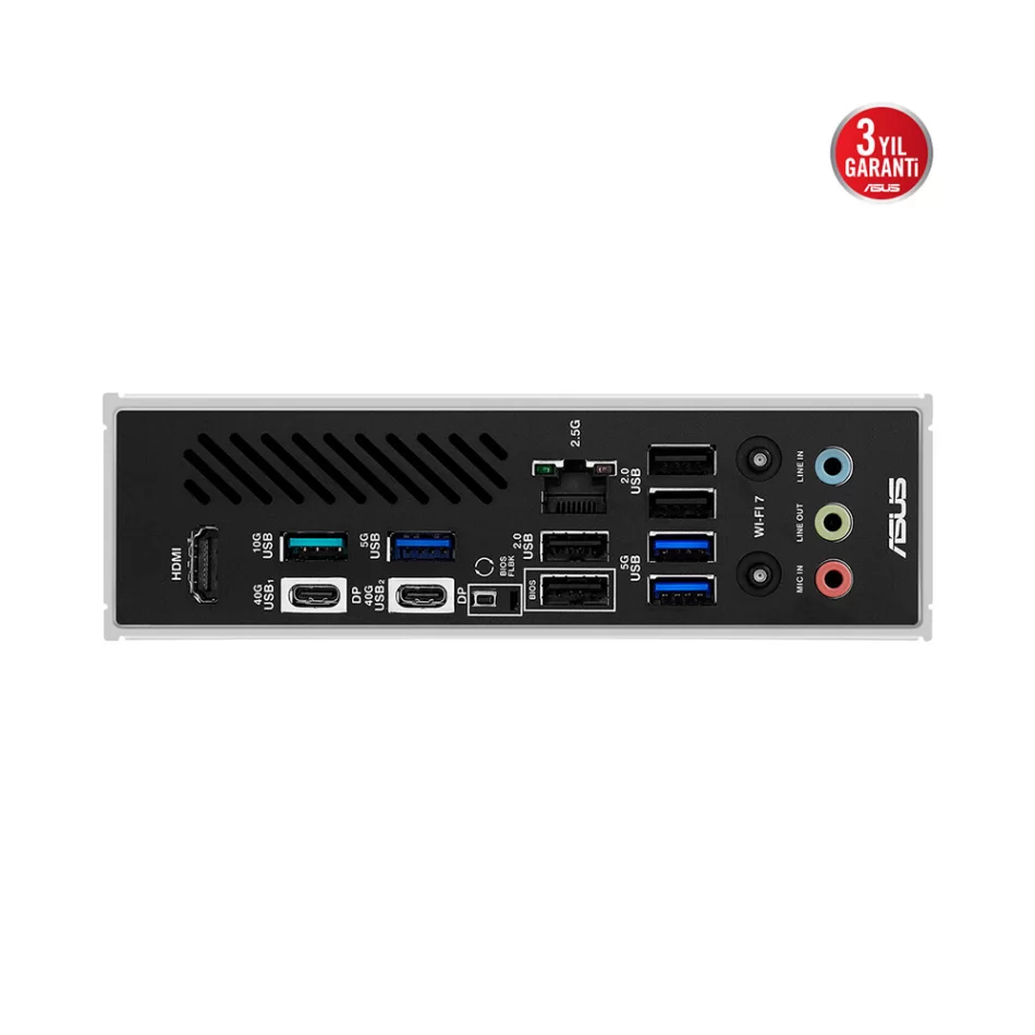 ASUS X870 MAX GAMING WIFI7 W 8000MHz(OC) DDR5 AMD Soket AM5 ATX Anakart
