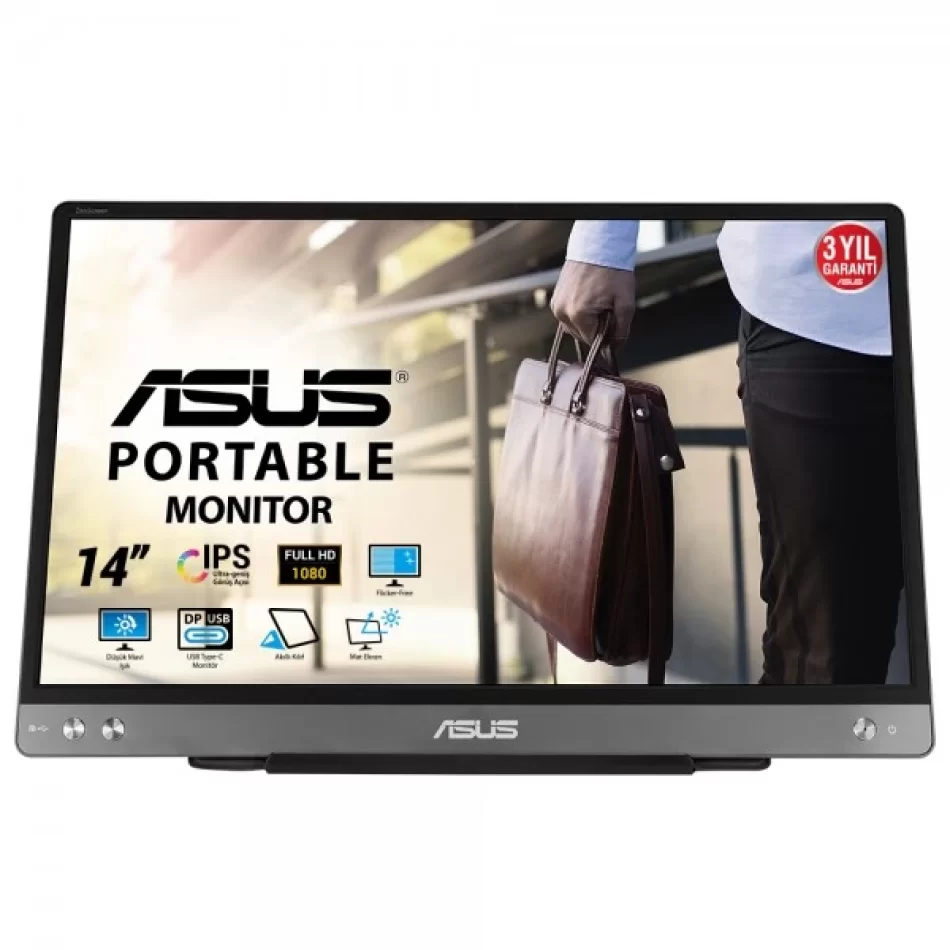 ASUS 14 ZenScreen MB14AC 60Hz 5ms 1080p IPS USB-C Taşınabilir Monitör