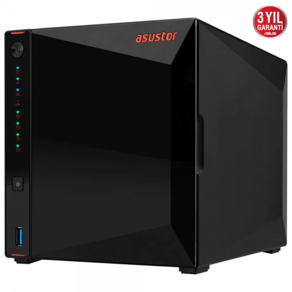 ASUSTOR AS5304T INTEL J4105 4 YUVALI (4X22TB DESTEĞİ) 4GB DDR4(8GB RAM DESTEĞİ)