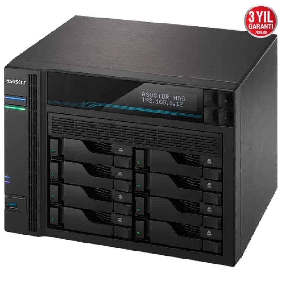 ASUSTOR AS6508T INTEL C3538 8 YUVALI (8X22TB DESTEĞİ) 8GB DDR4(64GB RAM DESTEĞİ)