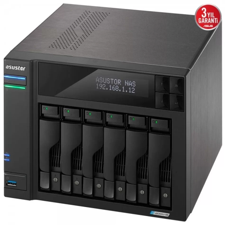 ASUSTOR AS6706T CELERON N5105 QC-8GB RAM-6-diskli Nas Server