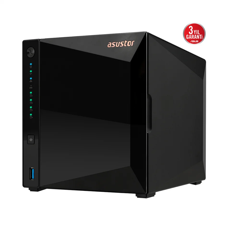ASUSTOR DRIVESTOR 4 Pro Gen2 Realtek RTD1619B CPU 2 GB DDR4 RAM 4 Sürücü Yuvalı NAS Depolama Ünitesi