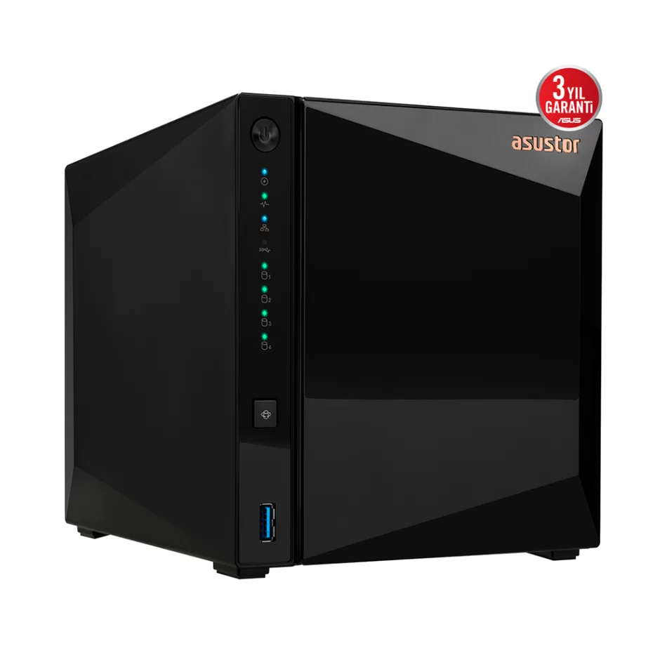 ASUSTOR DRIVESTOR 4 Pro Gen2 Realtek RTD1619B CPU 2 GB DDR4 RAM 4 Sürücü Yuvalı NAS Depolama Ünitesi