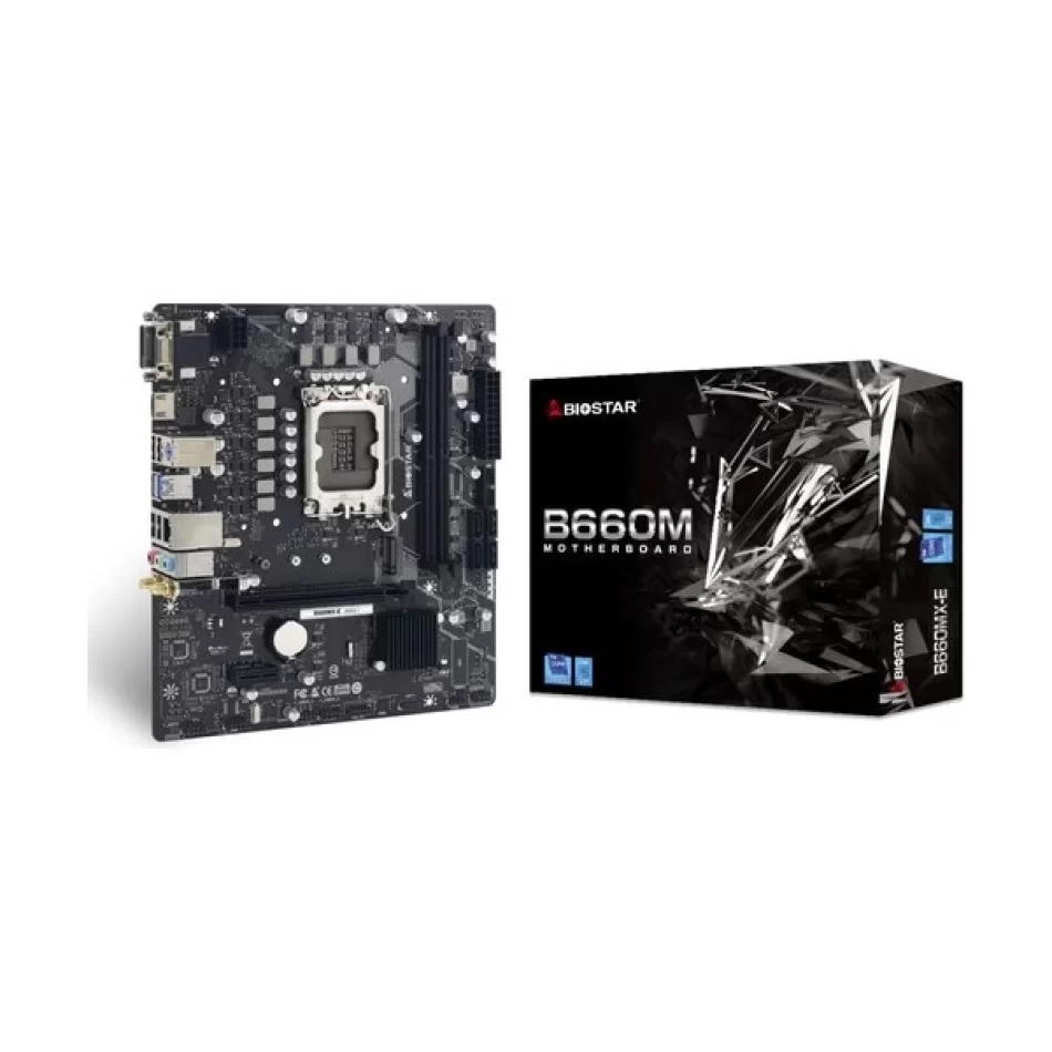 BIOSTAR B660MX-E DDR4 4000MHz Intel Soket 1700 mATX Anakart