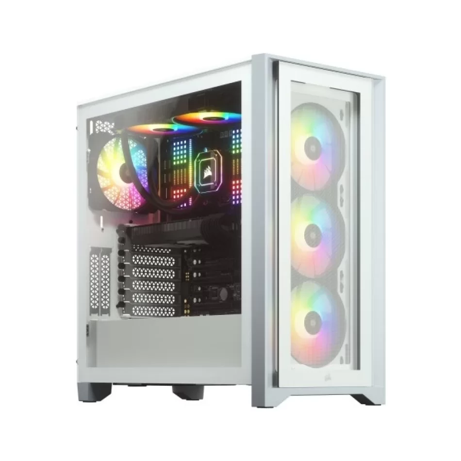 Corsair iCUE 4000X RGB White Mid-Tower e-ATX Beyaz Bilgisayar Kasası