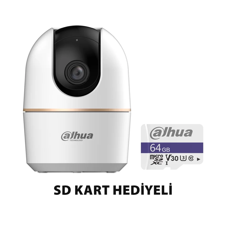 Dahua DH-H4A WI-FI Gece Görüşlü 4MP Akıllı Güvenlik Kamerası + 64 GB SD Kart Hediyeli