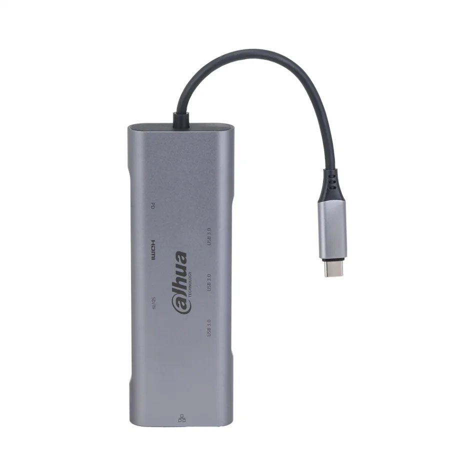 Dahua DH-TC38 USB 3.1 Type-C to USB 3.0 + HDMI + RJ45 + SD/TF + PD 8 in 1 USB Hub Docking Station