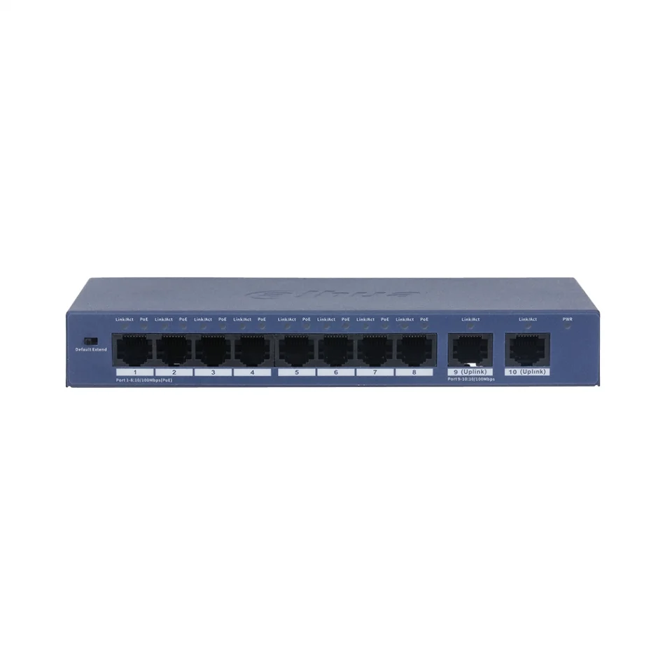 Dahua S3010-8ET2ET-60 10-Port (8 Port PoE) Yönetilemez Masaüstü Switch