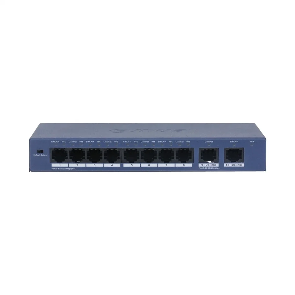 Dahua S3010-8ET2GT-90 10-Port (8 Port PoE) Yönetilemez Masaüstü Switch