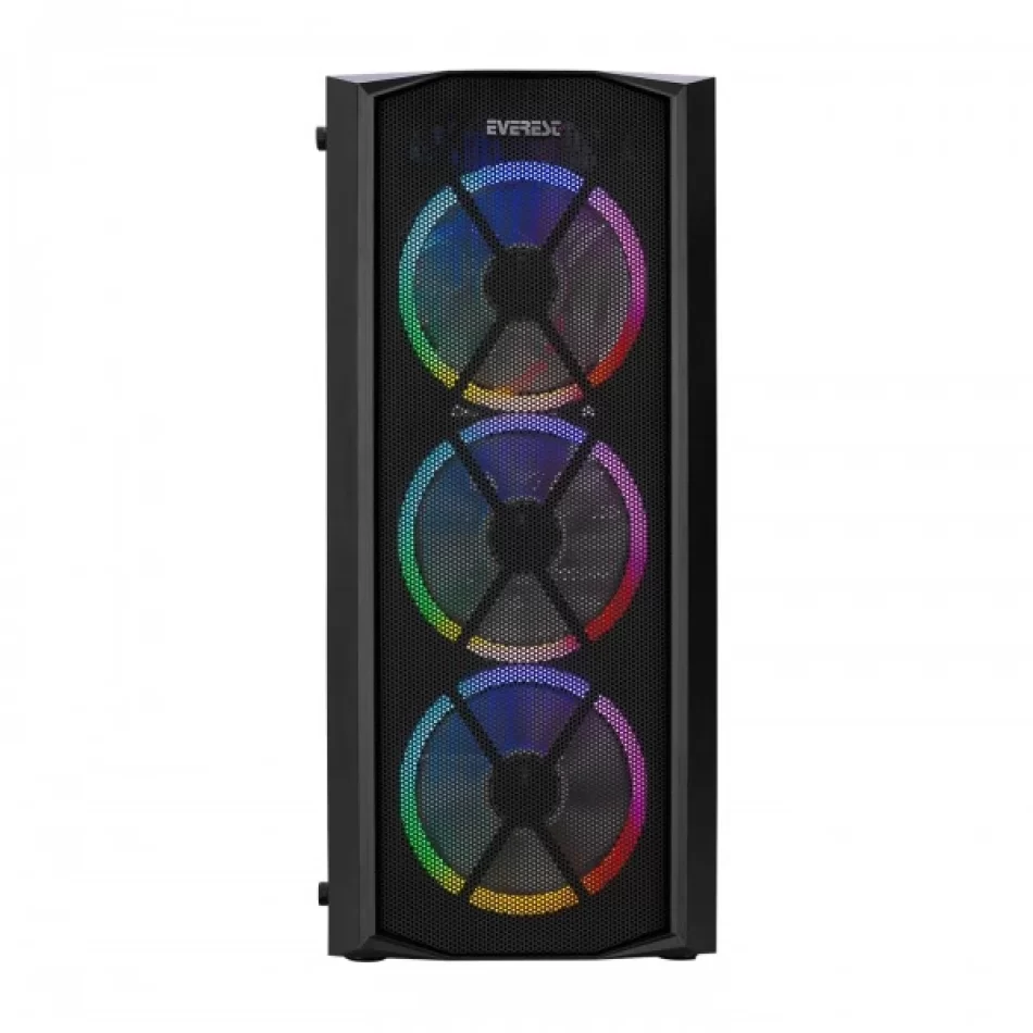 Everest FLAT MESH 4x 120 mm ARGB Fanlı Gaming Mid-Tower ATX Bilgisayar Kasası