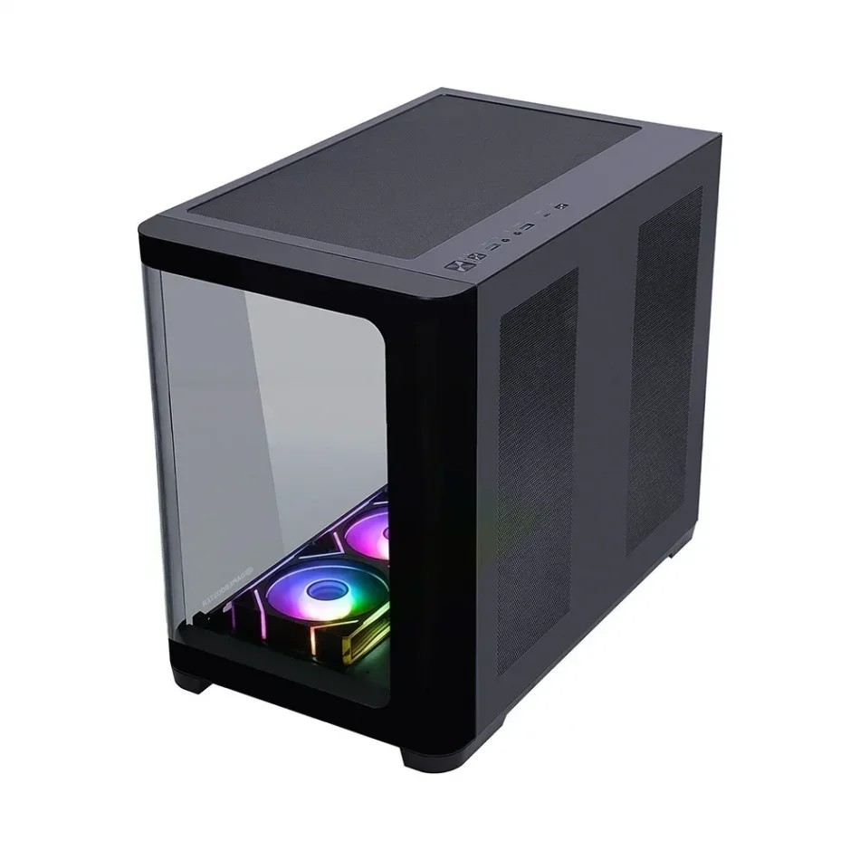 GameBooster GB-G2852B 7x 12cm ARGB Fanlı Curved Akvaryum Cam Mid Tower Gaming ATX Kasa